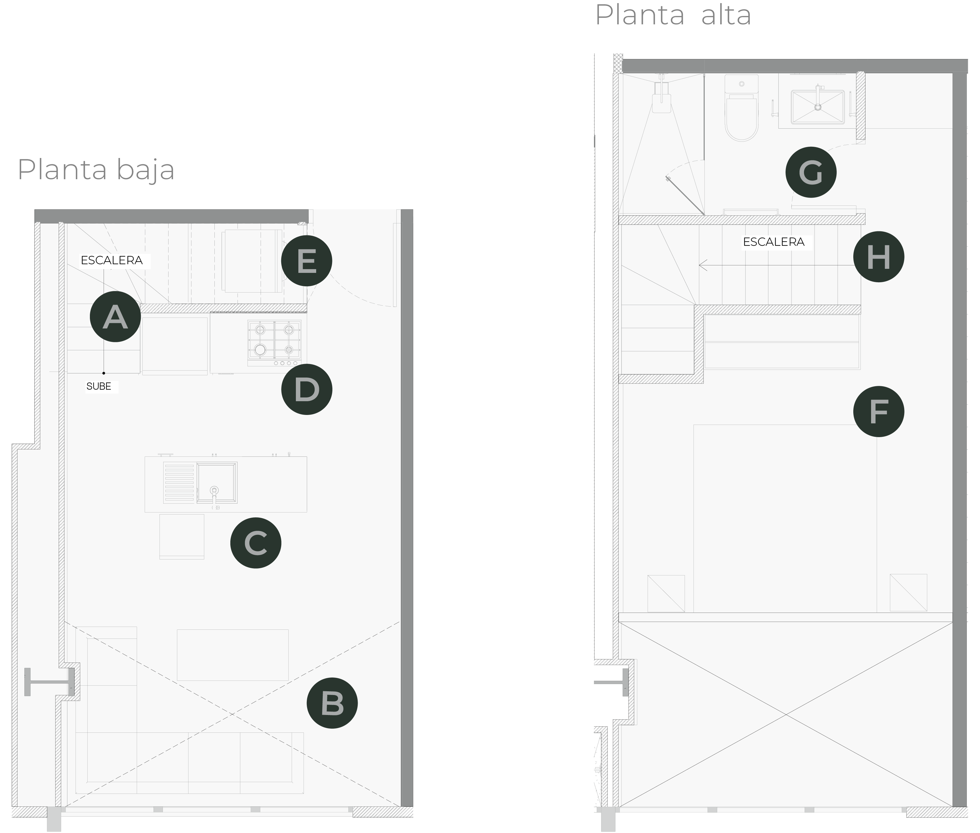 Plano del departamento de 48.50 m² - Hight Point León